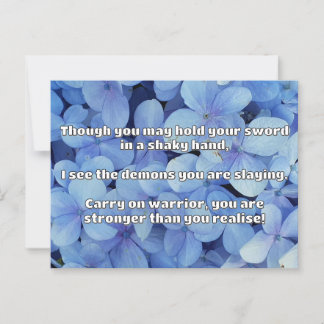 Ermutigung des Empath Warrior zu einem positiven Z Postkarte