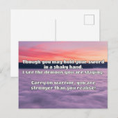 Ermutigung des Empath Warrior zu einem positiven Z Postkarte (Vorne/Hinten)