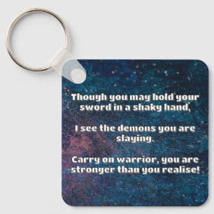 Ermutigung des Empath Warrior zu einem positiven Z Schlüsselanhänger