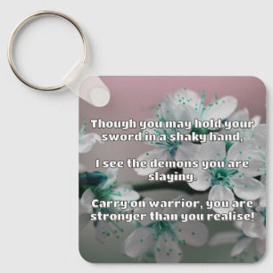 Ermutigung des Empath Warrior zu einem positiven Z Schlüsselanhänger