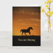 Ermutigung des Pferdes Sie sind stark und tapfer Karte (Gelbe Blume)