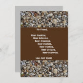 Ermutigung einer leeren Grußkarte (Vorne/Hinten)