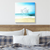 Ermutigung einfach am Strand atmen Leinwanddruck (Insitu (Schlafzimmer))