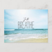 Ermutigung einfach am Strand atmen Postkarte (Vorderseite)