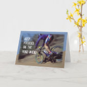 Ermutigung Fokus Mensch Geburtstag Mountainbike Karte (Gelbe Blume)