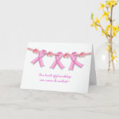 Ermutigung für Brustkrebspatienten, rosa Karte (Gelbe Blume)