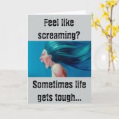 Ermutigung für harte Zeiten! Karte (Gelbe Blume)