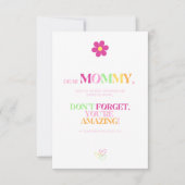 Ermutigung für Junge Mütter Einzigartig floralfarb Dankeskarte (Vorderseite)