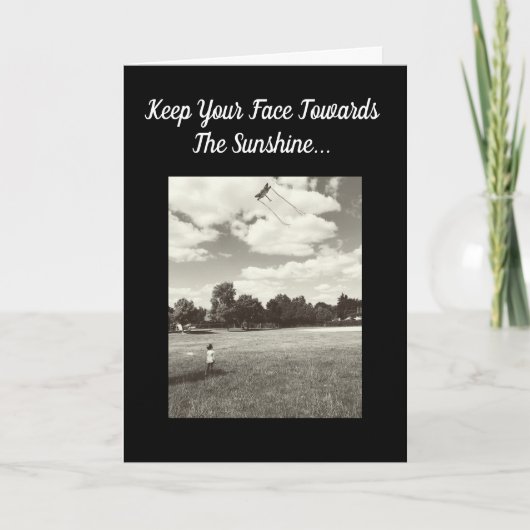 Ermutigung gegenüber der Sonnenschein Inspiration Karte (Vorderseite)