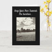 Ermutigung gegenüber der Sonnenschein Inspiration  Karte (Gelbe Blume)