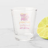 Ermutigung gut und Hund Paar Schnapsglas (Rückseite)
