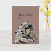 Ermutigung, gut werden, Krebs, Schluckauf der Bäre Karte (Gelbe Blume)