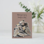 Ermutigung, gut werden, Krebs, Schluckauf der Bäre Postkarte (Stehend Vorderseite)