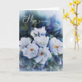 Ermutigung haben Hoffnung in Ihrem Herzen blauer B Karte (Gelbe Blume)