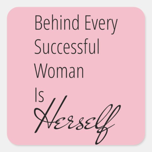 Ermutigung hinter der Frau ist selbst Aufkleber (Vorderseite)