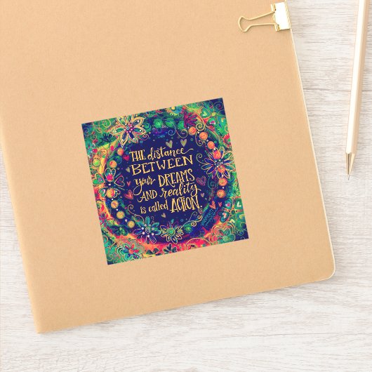 Ermutigung Hübscher Inspiritivität durch Maßnahmen Aufkleber (Notizbuch)