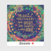 Ermutigung Hübscher Inspiritivität durch Maßnahmen Aufkleber (Blatt)