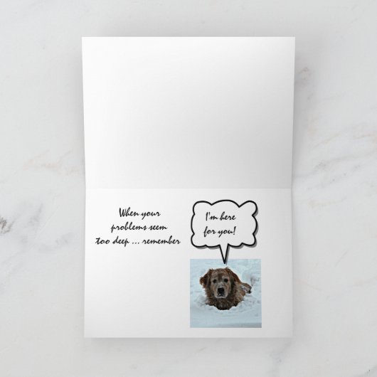 Ermutigung, ich bin hier für Sie, Support Niedlich Karte (Innenseite)