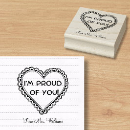 Ermutigung, Lehrer für Herzform Gummistempel