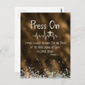 Ermutigung: Mit der KJV Bible Verse weiterfahren Postkarte (Vorne/Hinten)