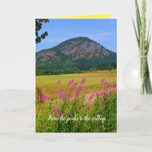 Ermutigung, Naturszene, eigene Worte Karte (Vorderseite)