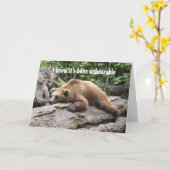 Ermutigung/Niedliches Bärentier Karte (Gelbe Blume)