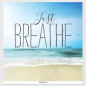 Ermutigung nur am Strand atmen Aufkleber (Blatt)