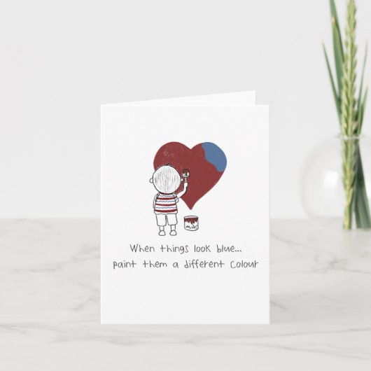 Ermutigung nur, weil niedliche Grußkarte Karte (Vorderseite)