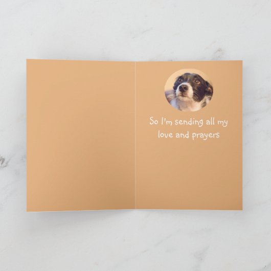 Ermutigung oder sich mit einem traurigen, aber Nie Karte (Innenseite)