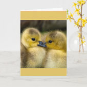 Ermutigung oder Wohlfühl-Ducklings Karte (Gelbe Blume)