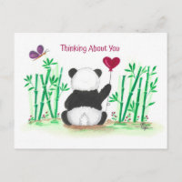 Ermutigung Panda Bambus Schmetterling Herz Ballon