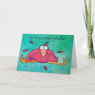 Ermutigung Pnk Flamingo Funny Spaß Card Karte