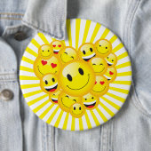 Ermutigung Positivität Höhepunkt des sonnigen Läch Button (Beispiel)