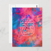 Ermutigung Postkartenziffer abstrakte Kunst pink Postkarte (Vorne/Hinten)