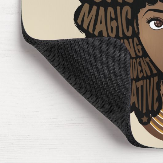 Ermutigung schwarzer Frauen, Beige Mousepad (Ecke)