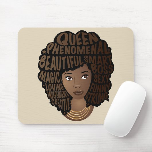 Ermutigung schwarzer Frauen, Beige Mousepad (Mit Mouse)