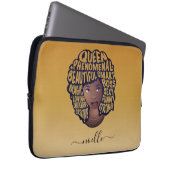 Ermutigung schwarzer Frauen, gelbes Gold Laptopschutzhülle (Vorne Rechts)