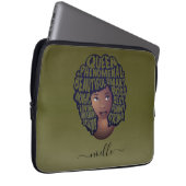 Ermutigung schwarzer Frauen, grün leben Laptopschutzhülle (Vorne Rechts)