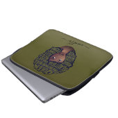 Ermutigung schwarzer Frauen, grün leben Laptopschutzhülle (Vorne Knopf)