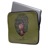 Ermutigung schwarzer Frauen, grün leben Laptopschutzhülle (Vorderseite Links)