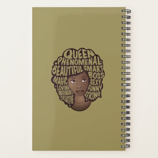 Ermutigung schwarzer Frauen, grün leben Planer (Rückseite)