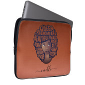 Ermutigung schwarzer Frauen, Kupferbraun Laptopschutzhülle (Vorne Rechts)