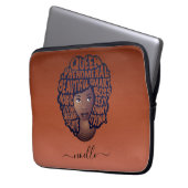 Ermutigung schwarzer Frauen, Kupferbraun Laptopschutzhülle (Vorderseite Links)