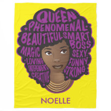 Ermutigung schwarzer Frauen, Lila und gelb