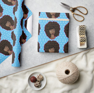 Ermutigung schwarzer Frauen, Muster der weißen Ste Geschenkpapier