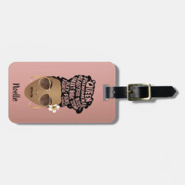 Ermutigung schwarzer Frauen, natürliche Haarnerven Gepäckanhänger