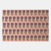 Ermutigung schwarzer Frauen, natürliche Haarnerven Geschenkpapier Set (Vorderseite 2)