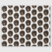 Ermutigung schwarzer Frauen, natürliche HaarSchönh Geschenkpapier (Flach)