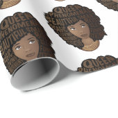 Ermutigung schwarzer Frauen, natürliche HaarSchönh Geschenkpapier (Rolleneckpunkt)