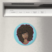 Ermutigung schwarzer Frauen, natürliches Haar, bla Magnet (In Situ (Geschirrspüler))